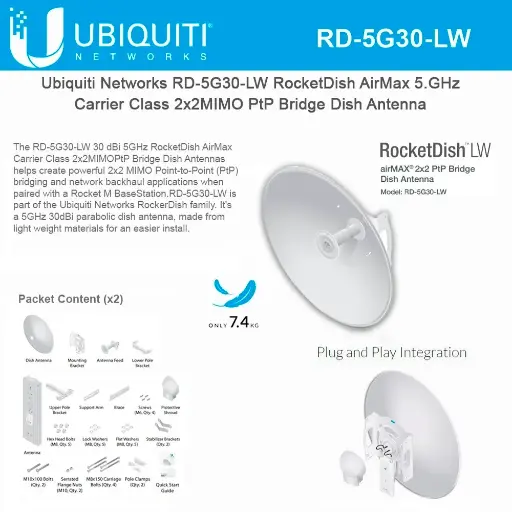 [UBIQUITI] UBIQUITI ROCKETDISH 5G30-LW 
