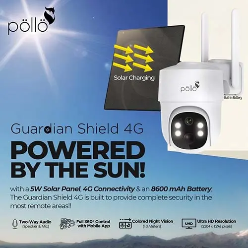 [POLLO] POLLO HS304-TB-4G | 4MP SOLAR PT 4G CAMERA